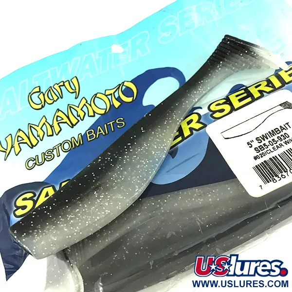 Yamamoto Saltwater series Softbait, Black/Hologram Belly, 12.7cm, #6830
