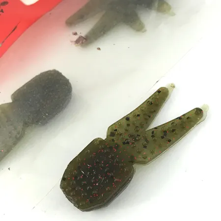 Zoom Tiny Salty Chunk, Green Pumpkin Red, 4,5 cm, softbaits #6831