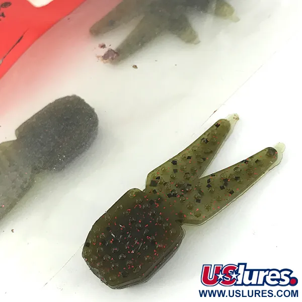 Zoom Tiny Salty Chunk, Green Pumpkin Red, 4,5 cm, softbaits #6831