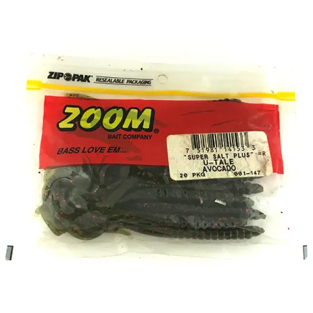 Zoom Super Salt Plus soft bait, Avocado, 12.7cm, krulstaart, #6832