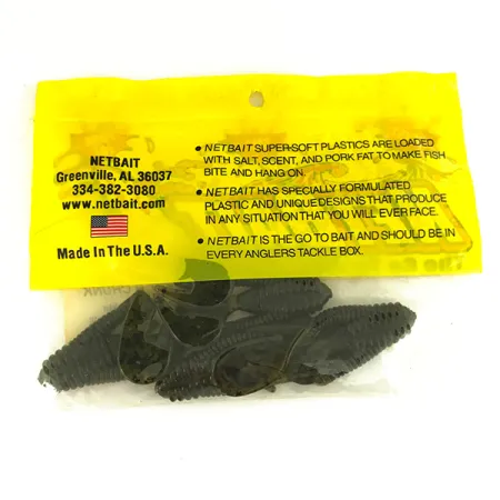 Netbait Kickin B Chunk Softbait, Green Pumpkin, 7.5cm, Trailer, #6836