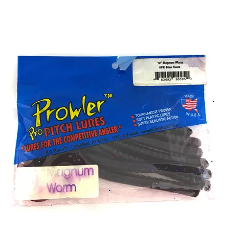 Prowler Magnum Worm Softbait, Blue Fleck, 25cm, Lintstaart, #6837
