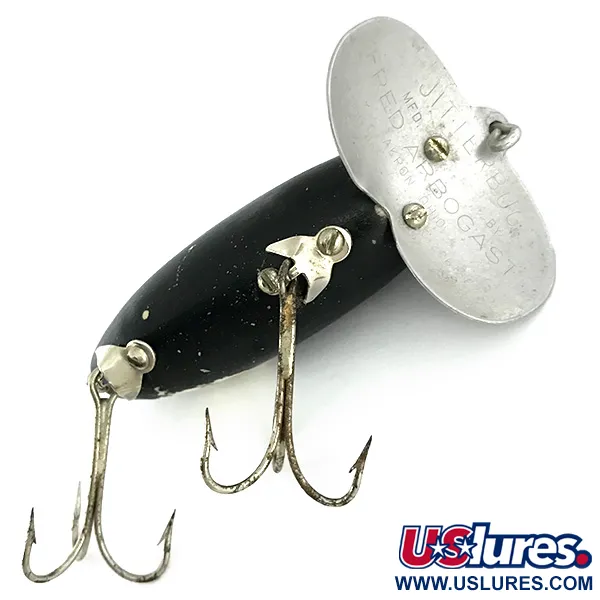 Fred Arbogast Jitterbug Oppervlakte-aas, Zwart, 14g, Metalen Lip, #6857
