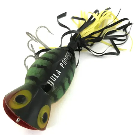 Fred Arbogast Hula Popper Topwater, Baars, 14g, Skirt, #6863