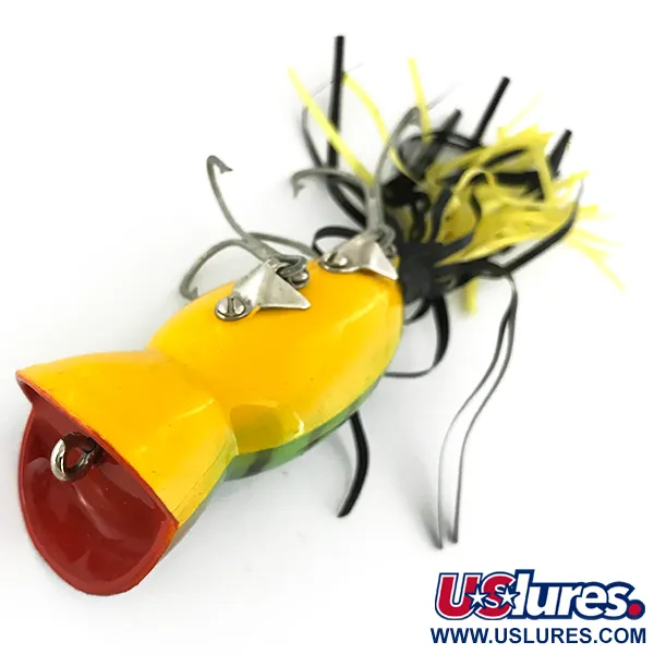Fred Arbogast Hula Popper Topwater, Baars, 14g, Skirt, #6863
