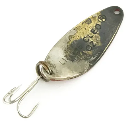 Acme Little Cleo Lepel, Rood/Wit/Nikkel, 7g, Vintage, #6873