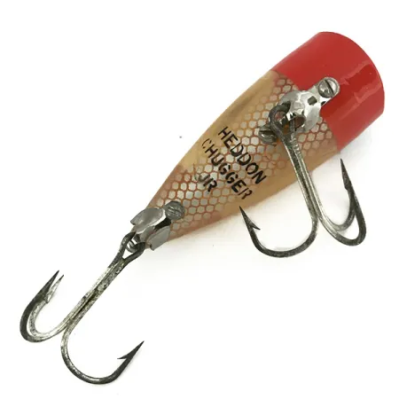 Heddon Chugger JR Oppervlakteplug, Rood/Wit, 10g, Holle Mond, #6882