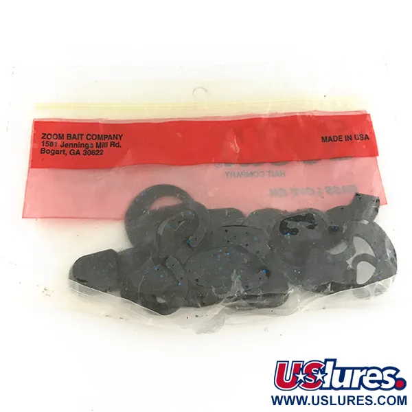 Zoom Swimmin' Chunk Softbait, Black / Blue, 7.5cm, Dubbelstaart, #6891