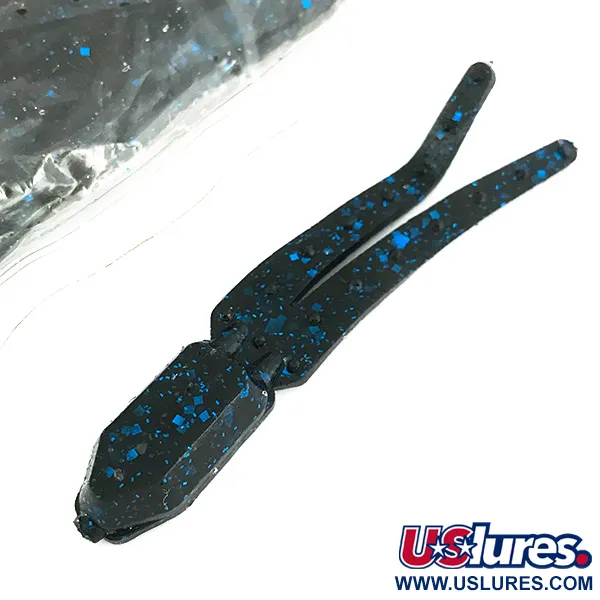 Zoom Skinny Chunk, Black / Blue Glitter, 7,5 cm, Softbait #6895