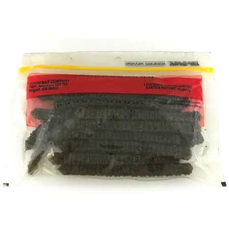 Zoom Super Salt Plus, 10 cm, Green Pumpkin, 19 stuks, softbait #6896