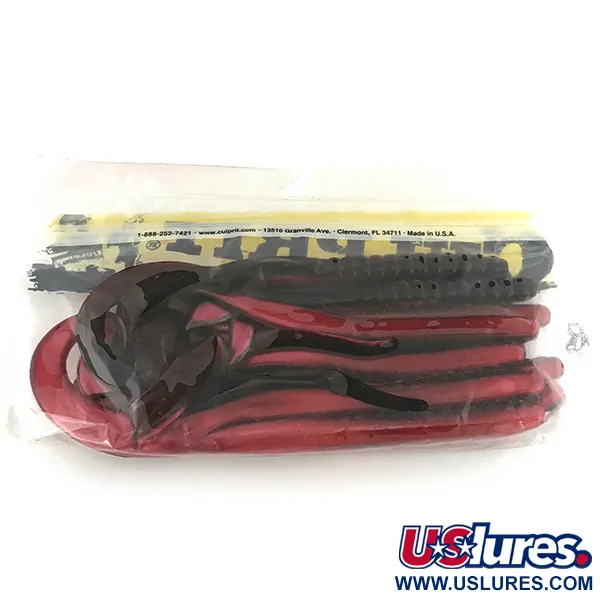 Culprit Original Worm softbait, Red Shad, 14cm, Ribbon Tail, #6897