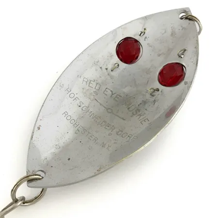 Hofschneider Red Eye Muskie Lepel, Nickel / Red Eyes, 65g, #6923