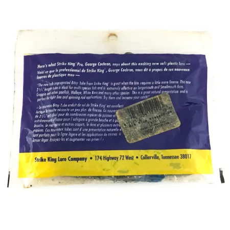 Strike King Bitsy Tube Softbait, Blue Flake, 7cm, Finesse, #6953