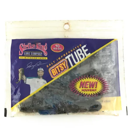 Strike King Bitsy Tube Softbait, Blue Flake, 7cm, Finesse, #6953
