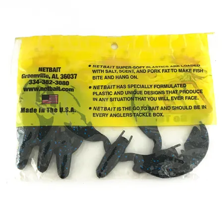 NetBait Chunk Sr Softbait, Black Blue, 7,5cm, Jig Trailer, #6956