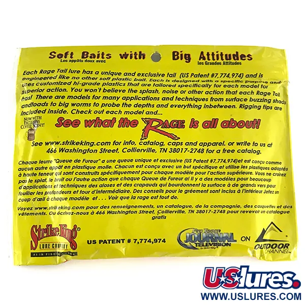 Strike King Rage Tail Softbait, Hard Candy, 10cm, Koffiegeur, #6958