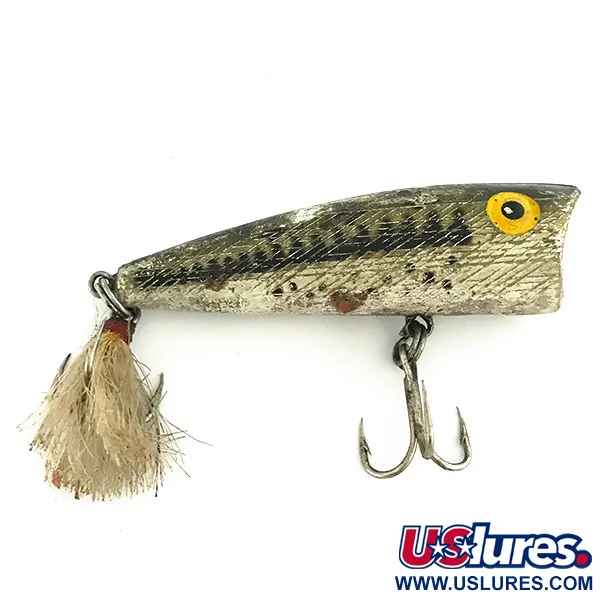 Rebel POP-R Popper, Zwart-Zilver, 7g, Veren Dreg, #6961