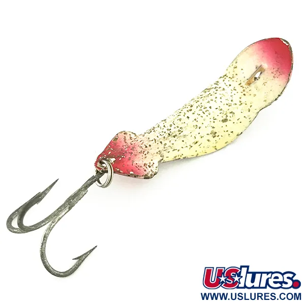 Buck Perry Spoonplug Lepel, Wit/Rood/Zilveren Glitter, 5g, #6984