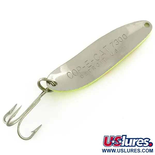 Dardevle Cop-E-Cat 7300 UV Lepel, Fluo Geel/Nikkel, 10g, UV-Glow, #6988