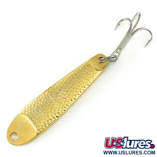 Bass Pro Shops Strata Spoon Lepel, Gehamerd goud, 14g, #7027