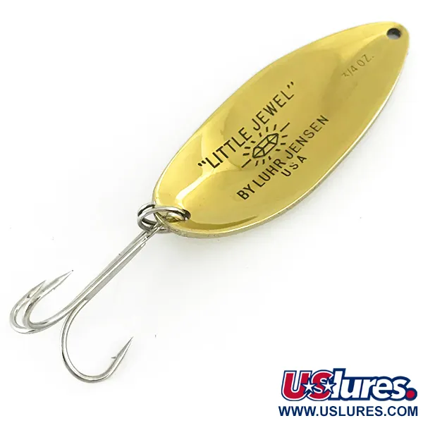 Luhr Jensen Little Jewel Lepel, Goud, 21g, Vintage USA, #7028