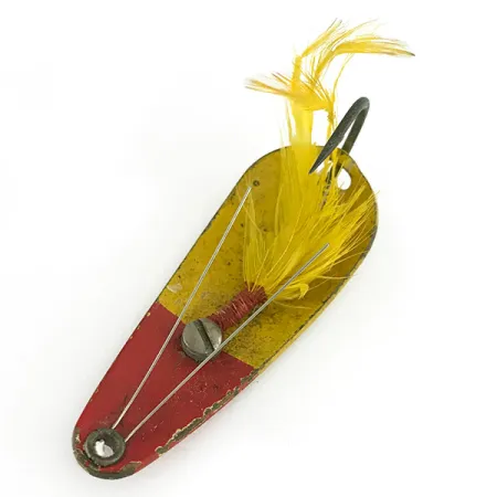 Weezel bait Rex Spoon Lepel, Geel / Rood, 12.5g, Wierloos, #7070