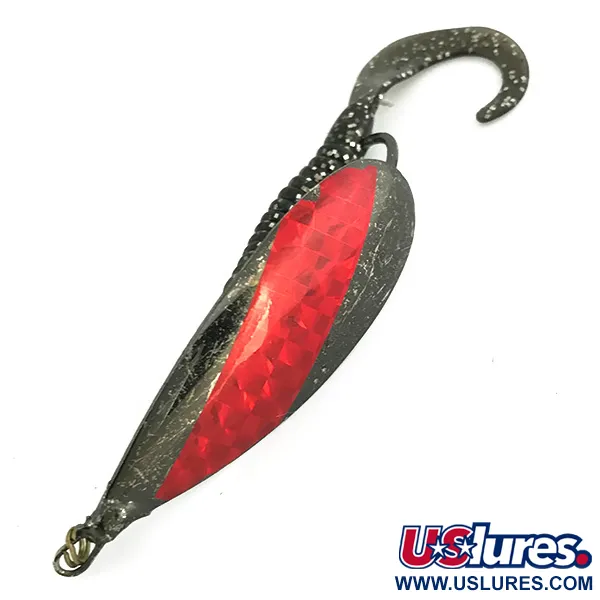 Weedless Johnson Silver Minnow Lepel, Zwart / Rood, 14g, #7071