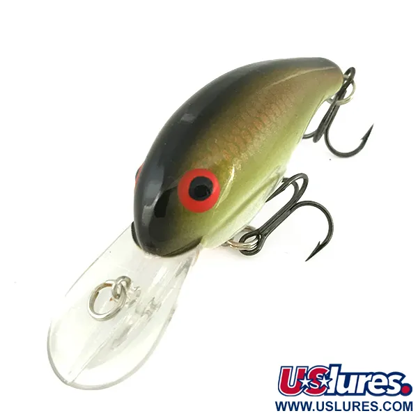 Bandit 200 Crankbait, Olijf-Goud, 8.5g, Interne Ratel, #7077
