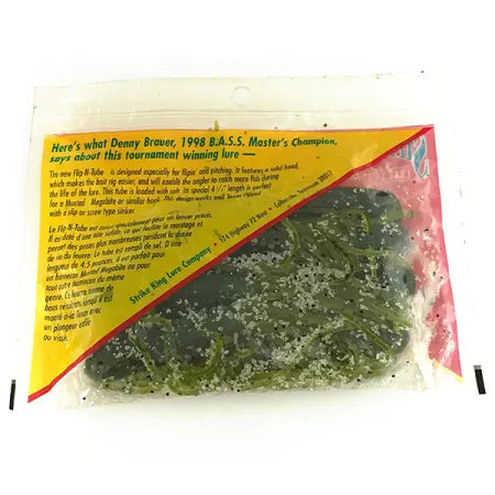 Strike King Flipt-N-Tube Softbait, Green Pumpkin, 13cm, 7st, #7090