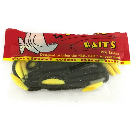 Big Bite Baits Jeff Kriet Squirrel Tail Worm, Green Pumpkin, 15cm, #7093