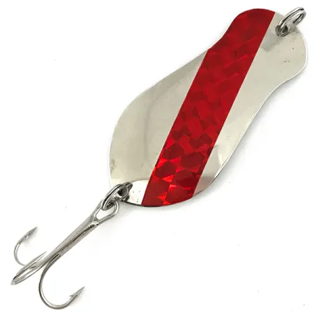 K-B Bait K-B Spoon Lepel, Nikkel / Rood, 14g, Prismastrip, #7119