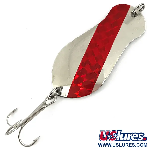 K-B Bait K-B Spoon Lepel, Nikkel / Rood, 14g, Prismastrip, #7119