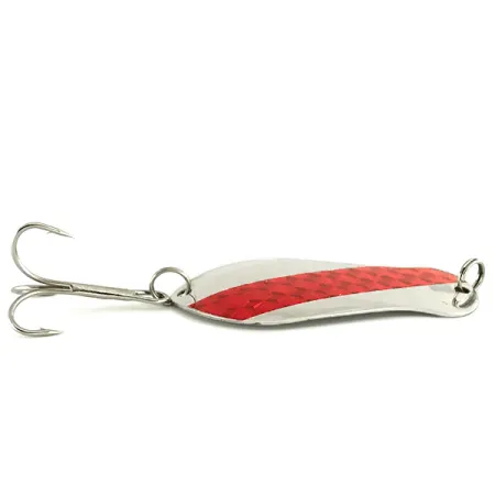 K-B Bait K-B Spoon Lepel, Nikkel / Rood, 14g, Prismastrip, #7119