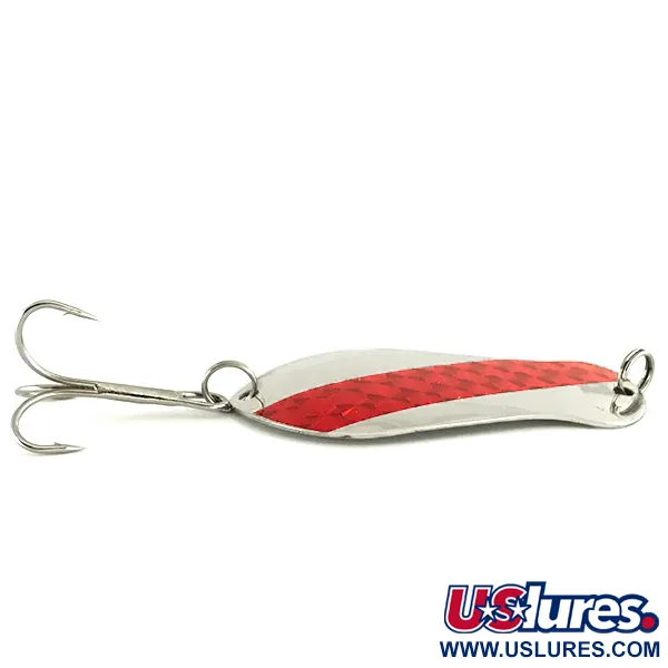 K-B Bait K-B Spoon Lepel, Nikkel / Rood, 14g, Prismastrip, #7119