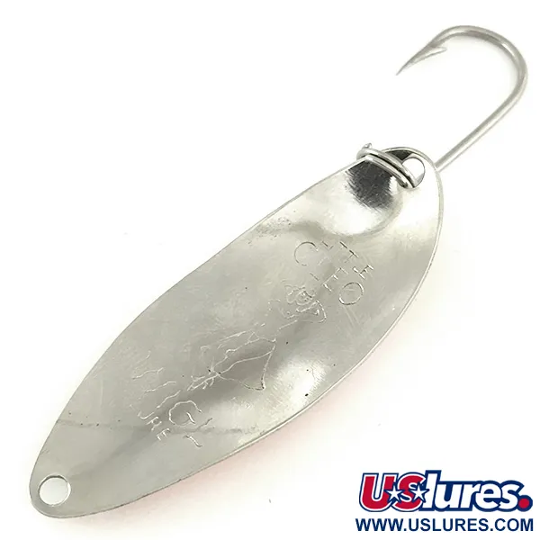 Seneca Little Cleo Glow trolling lepel, Wit/Oranje/Nikkel, 5g, #7120