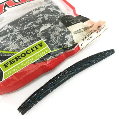 YUM Dinger, BLK Blue, 10cm, 14 stuks, softbait #7121