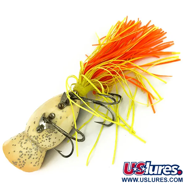 Fred Arbogast Hula Popper Topwater, Frog, 14g, Rubber Skirt, #7126