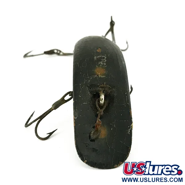 Helin FlatFish Houten Kunstaas, Zwart-Geel, 10g, Spreader-Bar, #7127