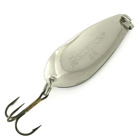 Blue Fox Strobe Tear Drop Spoon Lepel, Zwart/Wit/Nikkel, 11g, #7136
