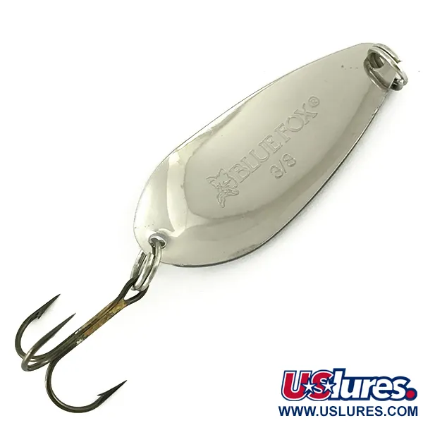 Blue Fox Strobe Tear Drop Spoon Lepel, Zwart/Wit/Nikkel, 11g, #7136