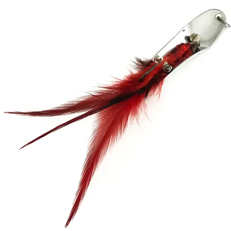 Pflueger Weedless Chum Lepel, Nikkel / Rood, 14g, Wierloos, #7150