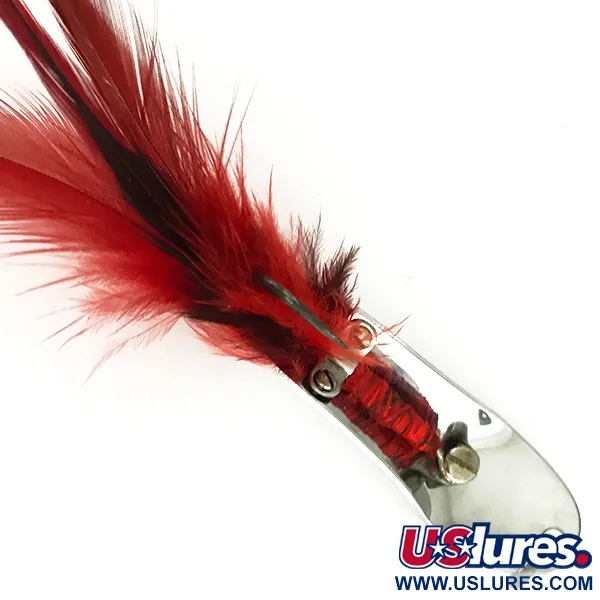 Pflueger Weedless Chum Lepel, Nikkel / Rood, 14g, Wierloos, #7150