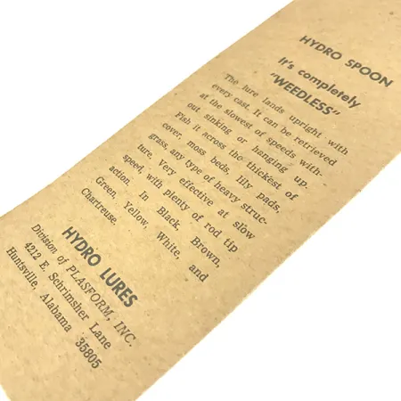 Hydro Lures Weedless Hydro Spoon, 11g Grijs/Bruin, Wierloze Lepel #7157