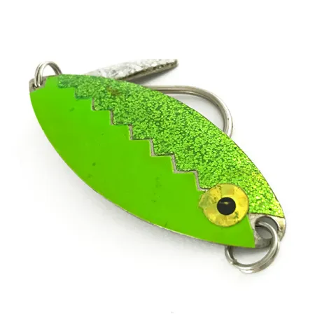 Flashy Fish Lures Flashy Fish Sleplepel, Groen/Nikkel, 6g, Glow, #7201
