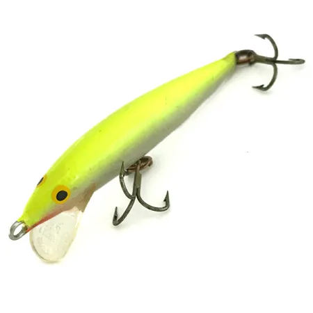 Rapala Original Floater F7 Plug, Glow Chartreuse, 4g, Balsa, #7247