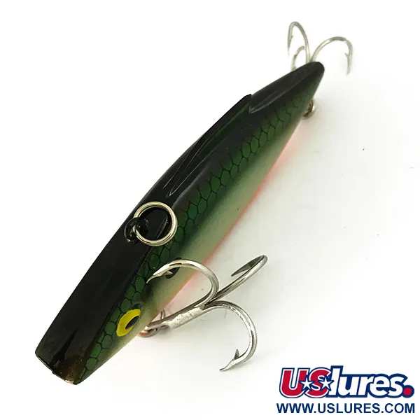Bill Lewis Rat-L-Trap Lipless Crankbait, Grijs/Groen/Oranje, 14g, #7326