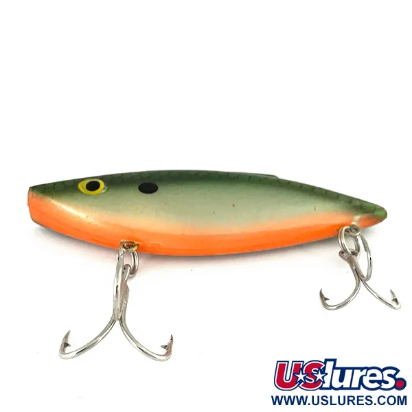 Bill Lewis Rat-L-Trap Lipless Crankbait, Grijs/Groen/Oranje, 14g, #7326