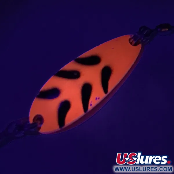 Luhr Jensen Krocodile UV Lepel, Fluorescent Orange / Black, 9g, #7341