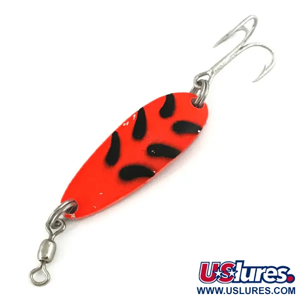 Luhr Jensen Krocodile UV Lepel, Fluorescent Orange / Black, 9g, #7341