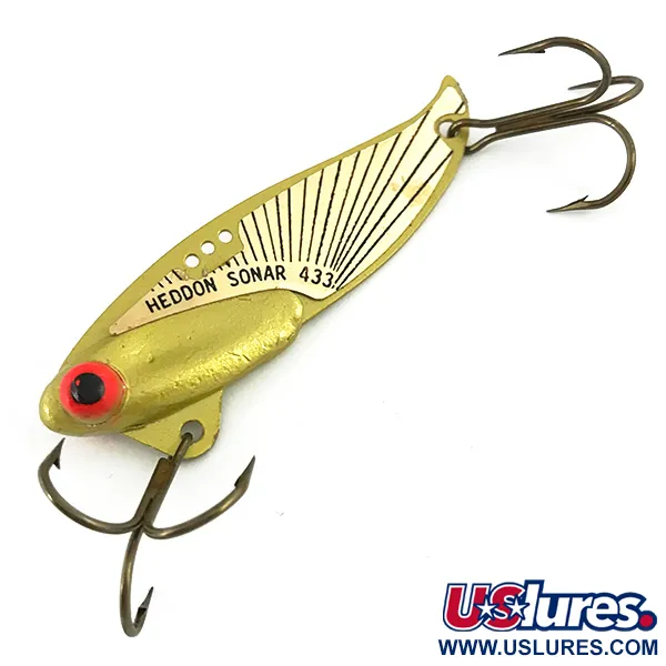 Heddon Sonar 433 Blade Lure, Goud, 14g, Multi-Gatsysteem, #7385